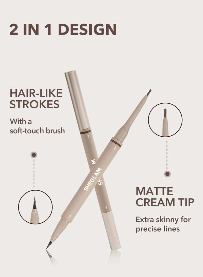 SHEGLAM - Brows On Demand 2-In-1 Brow Pencil - 0.05G/ 0.35Ml Auburn - Image 1