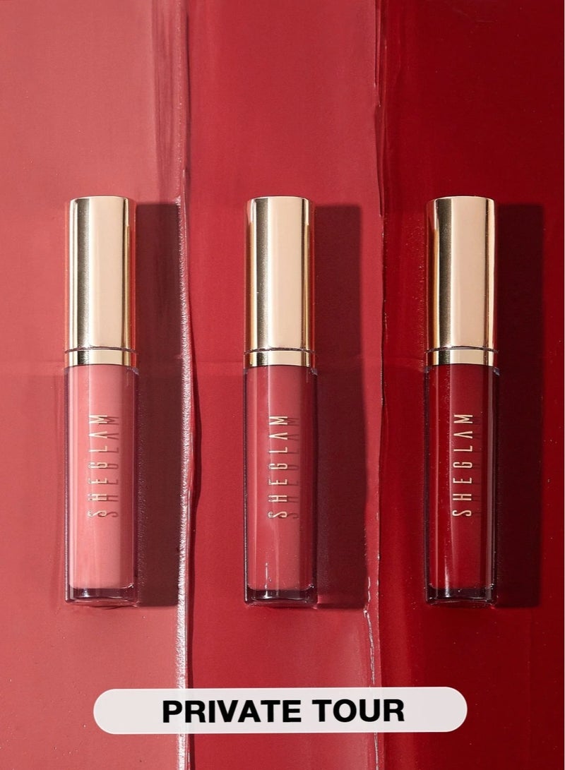 SHEGLAM Matte Mini Liquid Lipstick Set of 3 Private Tour  - Image 5