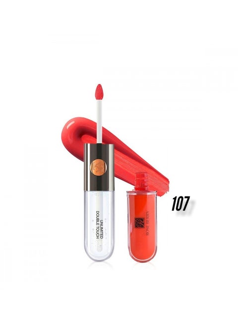 Unlimited Double Touch Liquid Gloss Lipstick 107 Red