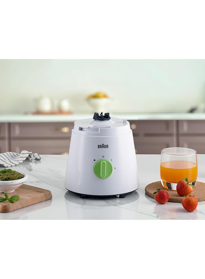 براون خلاط 3 في 1، إبريق زجاجي، سرعتان، وظيفة النبض، مطحنة 1.75 L 500 W JB0153WH - Image 3