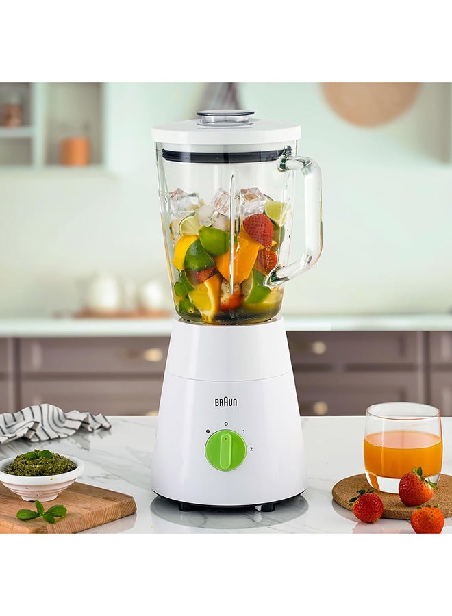 براون خلاط 3 في 1، إبريق زجاجي، سرعتان، وظيفة النبض، مطحنة 1.75 L 500 W JB0153WH - Image 2