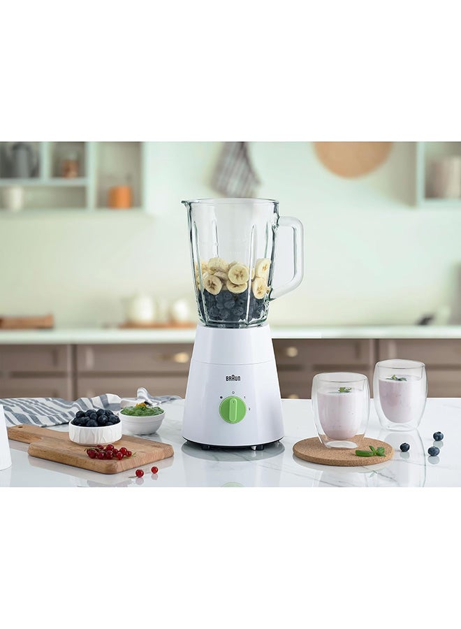 براون خلاط 3 في 1، إبريق زجاجي، سرعتان، وظيفة النبض، مطحنة 1.75 L 500 W JB0153WH - Image 5