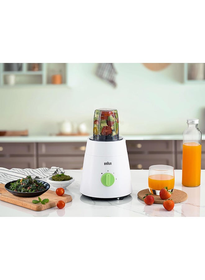 براون خلاط 3 في 1، إبريق زجاجي، سرعتان، وظيفة النبض، مطحنة 1.75 L 500 W JB0153WH - Image 4