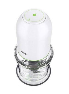 BRAUN Chopper, 2 in 1, 2 Speeds, Ice Crusher, Dishwasher Safe, 0.9 L 500 W CH3011WH White/Green  - Image 2