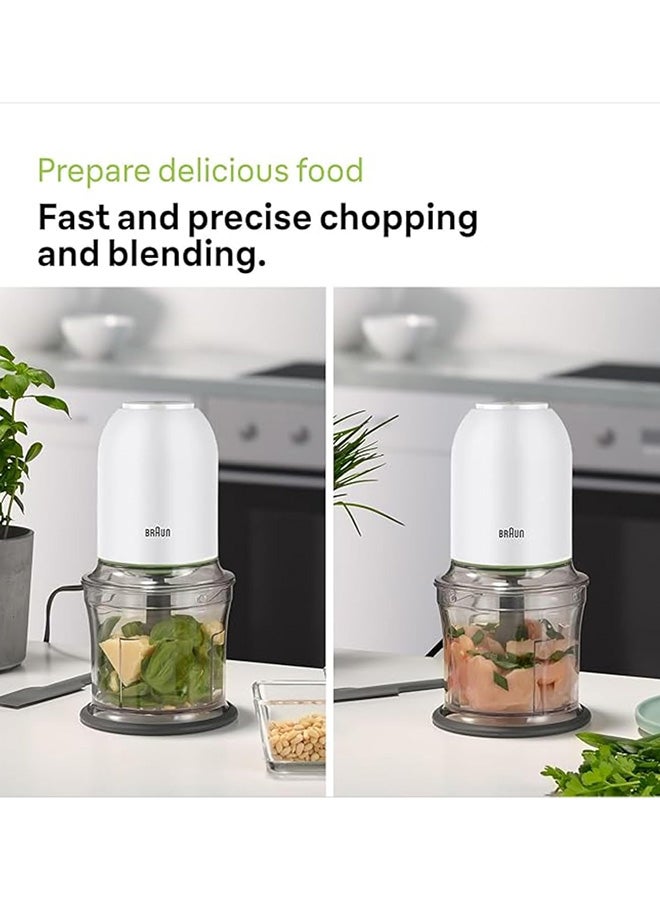 براون مفرمة وكسارة ثلج 2 في 1 سعة 0.9 لتر وقوة 500 وات CH3011WH أبيض/أخضر - Image 2