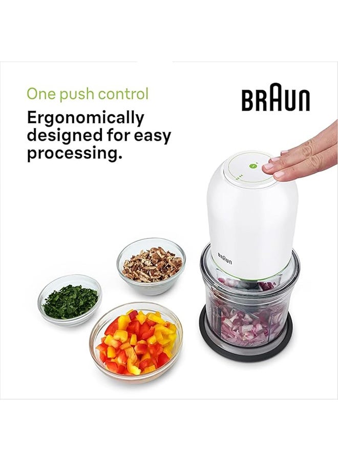 براون مفرمة وكسارة ثلج 2 في 1 سعة 0.9 لتر وقوة 500 وات CH3011WH أبيض/أخضر - Image 5