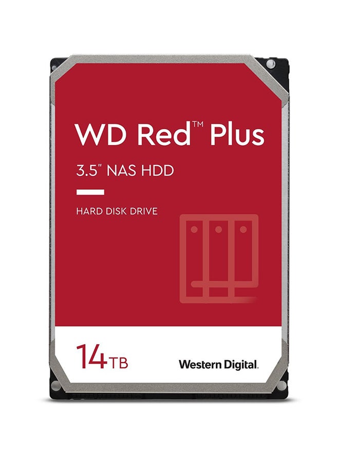WD 14TB Red Plus NAS Internal Hard Drive HDD - 7200 RPM, SATA 6 GB/s, CMR, 512 MB Cache, 3.5" - WD140EFGX 14 TB  - Image 1