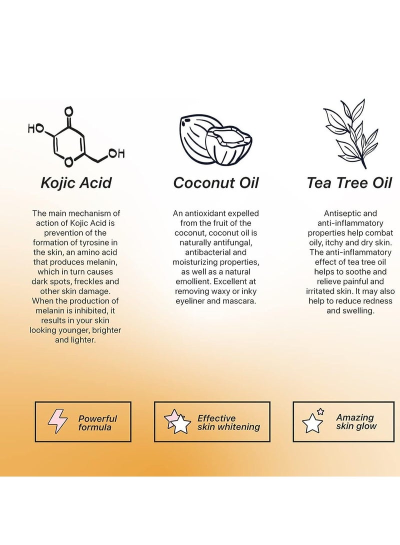 كوجي سان صابون تفتيح البشرة الكلاسيكي لبشرة أفتح وموحدة اللون يحارب البقع الداكنة والندبات وبقع الشيخوخة خالي من الصبغة - Image 4
