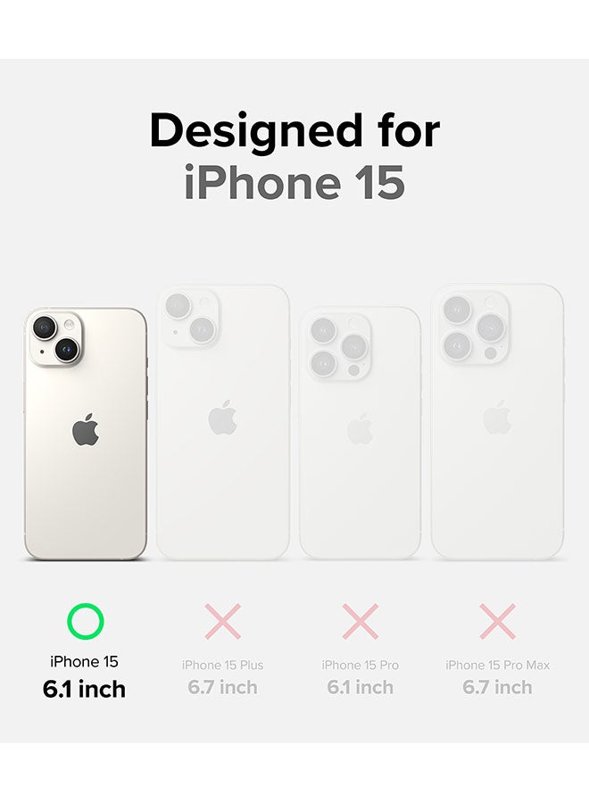 Ringke Fusion Bold Compatible With iPhone 15 Case Cover Firm Grip Frame Anti-Yellowing Anti-Fingerprint Frosted Hard Back Shockproof Bumper Back Cover Matte Black - Image 2