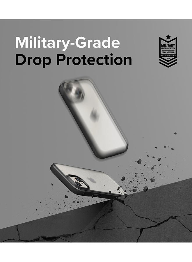 Ringke Fusion Bold Compatible With iPhone 15 Case Cover Firm Grip Frame Anti-Yellowing Anti-Fingerprint Frosted Hard Back Shockproof Bumper Back Cover Matte Black - Image 5