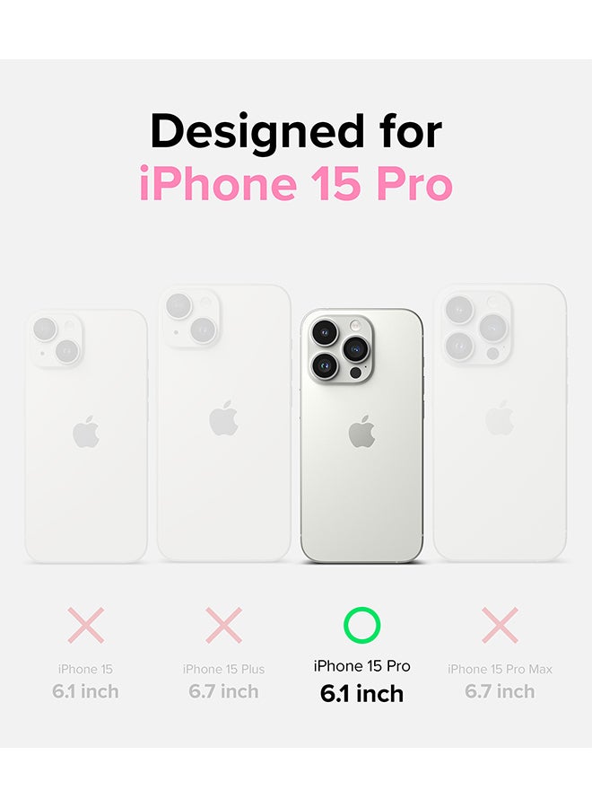 Ringke - Fusion Card Compatible With iPhone 15 Pro Case Back Cover Transparent Hard Back Soft Flexible Tpu Bumper With Built-In Slim Card Holder Wallet Scratch Resistant Natural Form Clear - Image 1