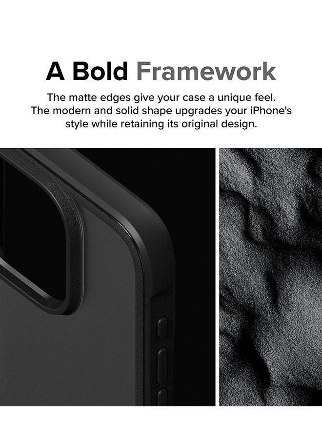 Ringke Fusion Bold Compatible With iPhone 15 Pro Max Case Cover Firm Grip Frame Anti-Yellowing Anti-Fingerprint Frosted Hard Back Shockproof Bumper Back Cover Matte Black - Image 5