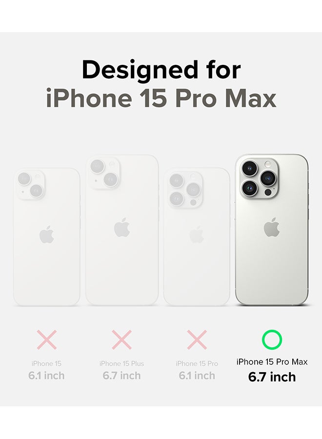 Ringke - Silicone Magnetic Compatible With iPhone 15 Pro Max Case Cover Powerful Magnet Long Lasting Silky Feel Anti-Fingerprint Back Cover Gray - Image 1