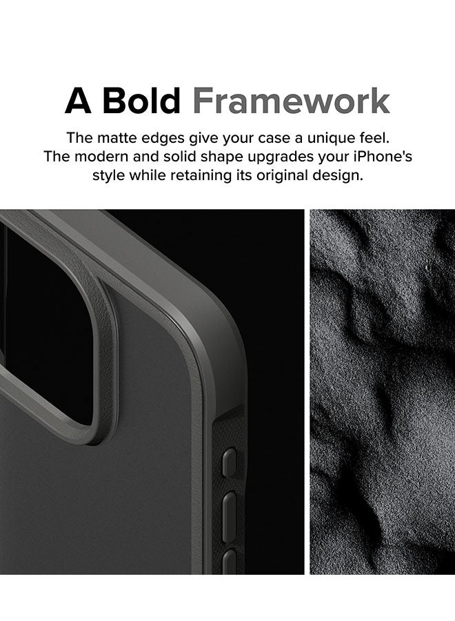 Ringke Fusion Bold Compatible With iPhone 15 Pro Max Case Cover Firm Grip Frame Anti-Yellowing Anti-Fingerprint Frosted Hard Back Shockproof Bumper Back Cover Matte Gray  - Image 5