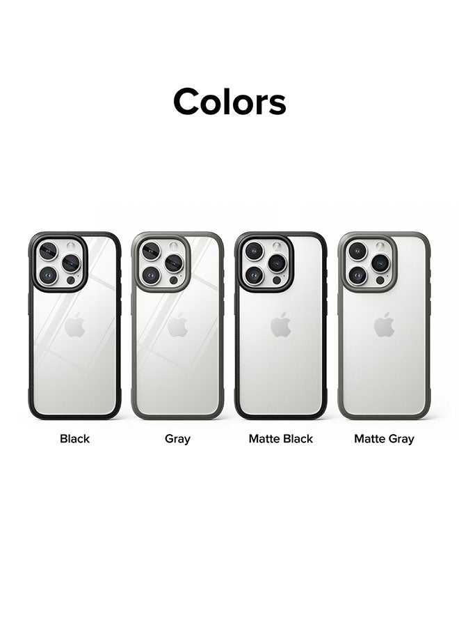 Ringke Fusion Bold Compatible With iPhone 15 Pro Max Case Cover Firm Grip Frame Anti-Yellowing Anti-Fingerprint Frosted Hard Back Shockproof Bumper Back Cover Matte Gray  - Image 3