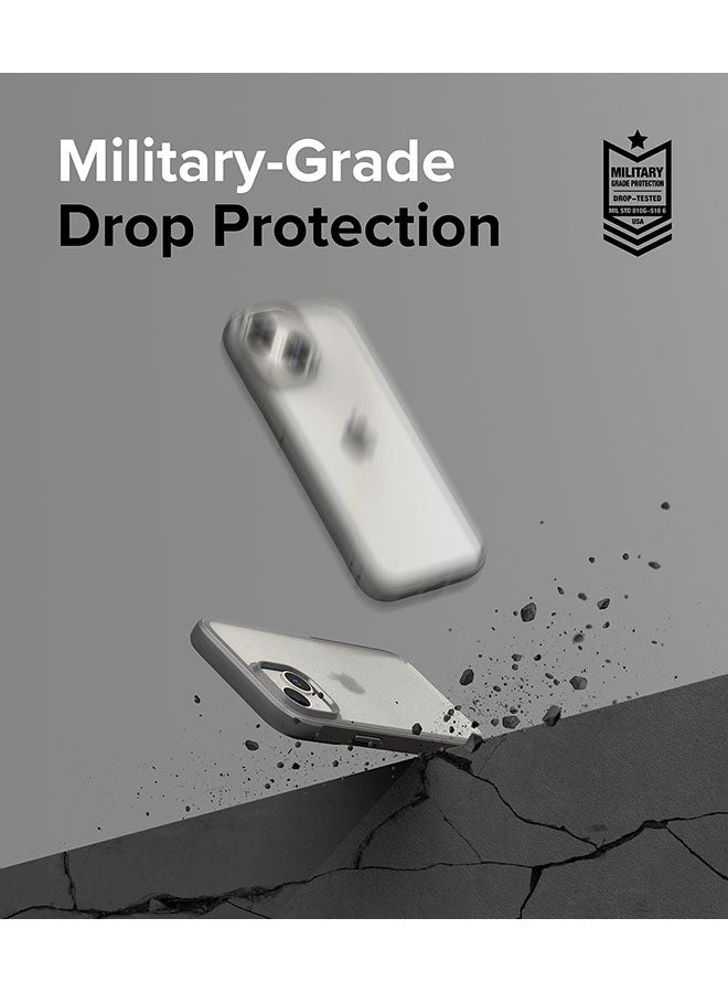 Ringke Fusion Bold Compatible With iPhone 15 Case Cover Firm Grip Frame Anti-Yellowing Anti-Fingerprint Frosted Hard Back Shockproof Bumper Back Cover Matte Gray - Image 5