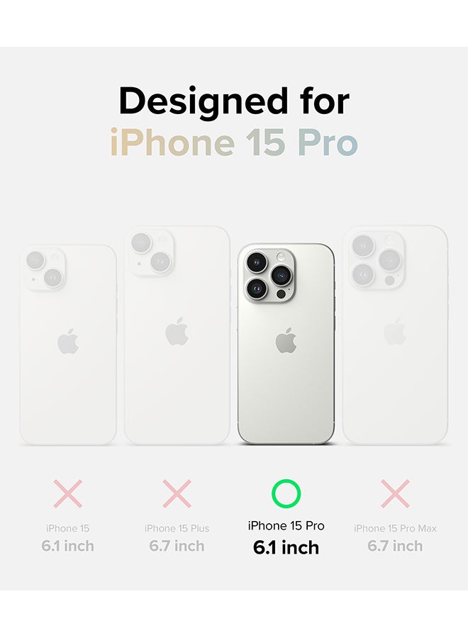 Ringke Fusion Design Case Compatible With iPhone 15 Pro Anti-Scratch Minimal Yellowing Clear Hard Back Shockproof Bumper Phone Cover Seoul - Image 2