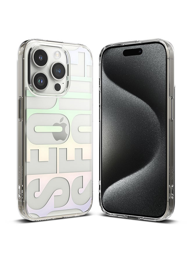 Ringke Fusion Design Case Compatible With iPhone 15 Pro Anti-Scratch Minimal Yellowing Clear Hard Back Shockproof Bumper Phone Cover Seoul - Image 1