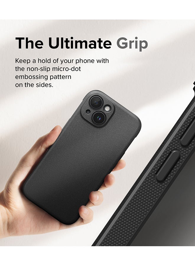 Onyx Case Compatible With iPhone 15 Plus Enhanced Grip Tough Flexible Tpu Shockproof Rugged Tpu Bumper Drop Protection Phone Cover Black