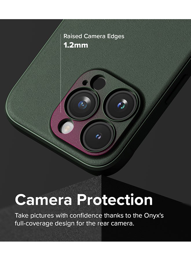 Ringke Onyx Case Compatible With iPhone 15 Pro Enhanced Grip Tough Flexible Tpu Shockproof Rugged Tpu Bumper Drop Protection Phone Cover Dark Green  - Image 5