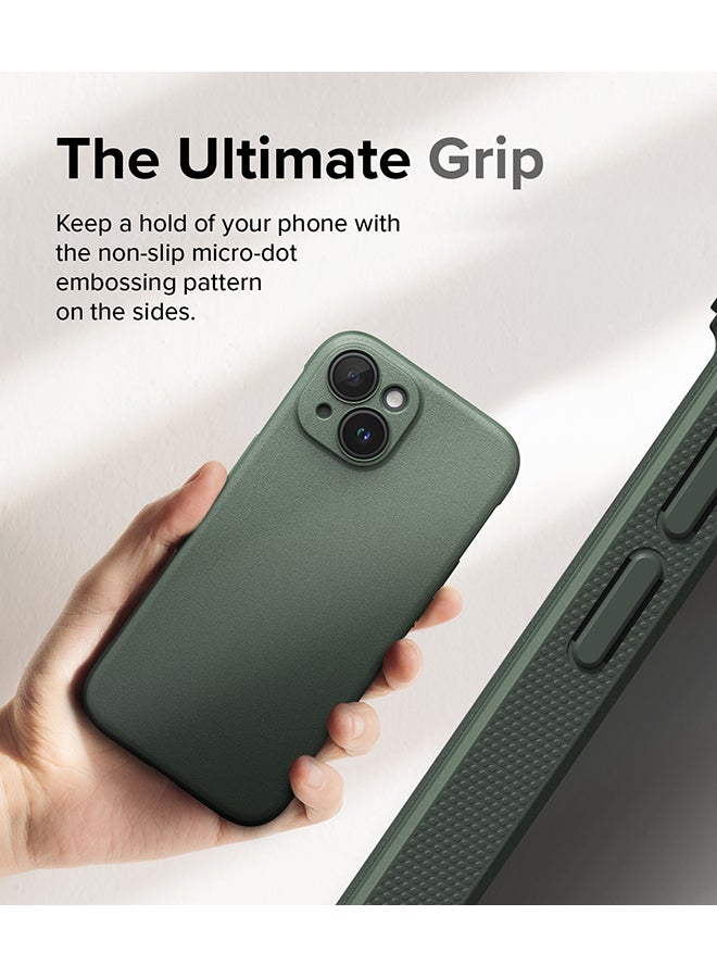 Ringke Onyx Case Compatible With iPhone 15 Plus Enhanced Grip Tough Flexible Tpu Shockproof Rugged Tpu Bumper Drop Protection Phone Cover Dark Green - Image 4