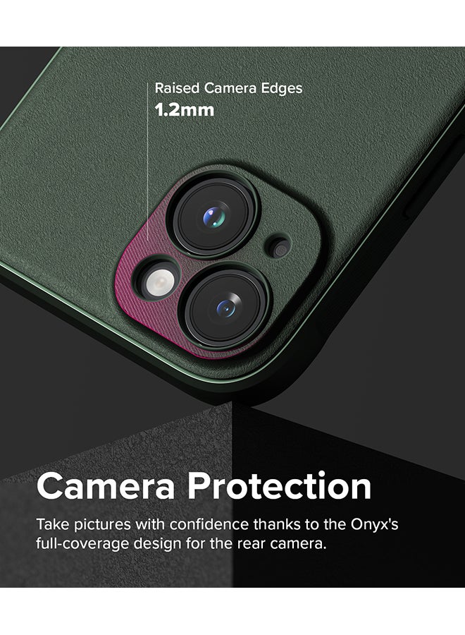 Ringke Onyx Case Compatible With iPhone 15 Plus Enhanced Grip Tough Flexible Tpu Shockproof Rugged Tpu Bumper Drop Protection Phone Cover Dark Green - Image 5