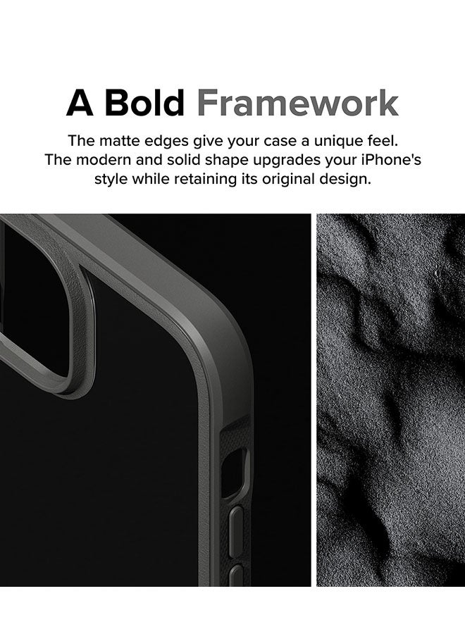 Ringke Fusion Bold Compatible With iPhone 15 Case Cover Firm Grip Frame Anti-Yellowing Anti-Fingerprint Frosted Hard Back Shockproof Bumper Back Cover Gray - Image 3