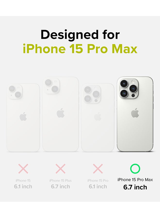 Ringke Silicone Magnetic Compatible With iPhone 15 Pro Max Case Cover Powerful Magnet Long Lasting Silky Feel Anti-Fingerprint Back Cover Sunny Lime - Image 2