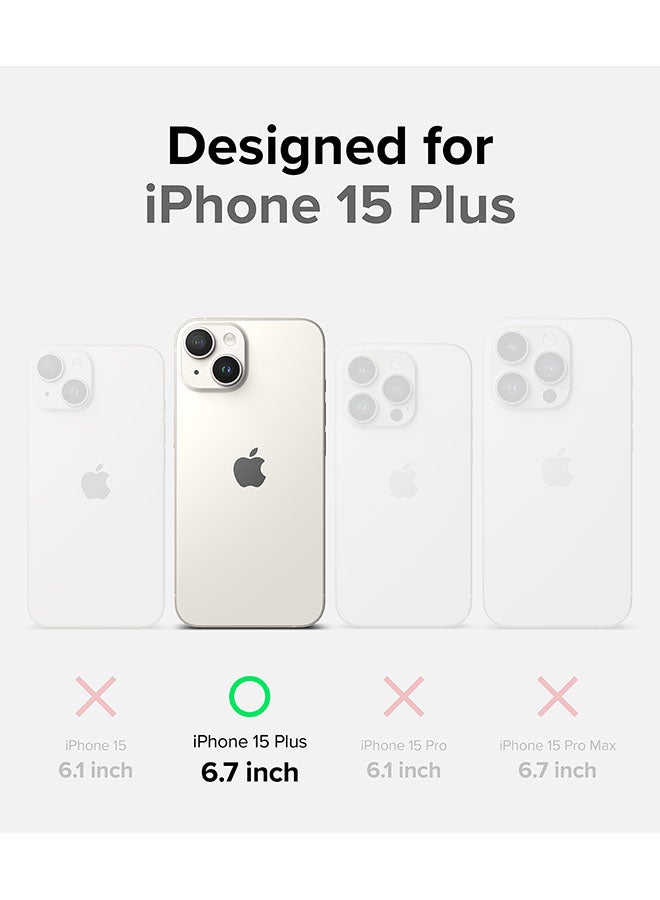 Ringke Fusion-X Compatible With iPhone 15 Plus Case Cover Transparent Hard Back Soft Flexible Tpu Bumper Scratch Resistant Shockproof Protection Back Cover Black - Image 2