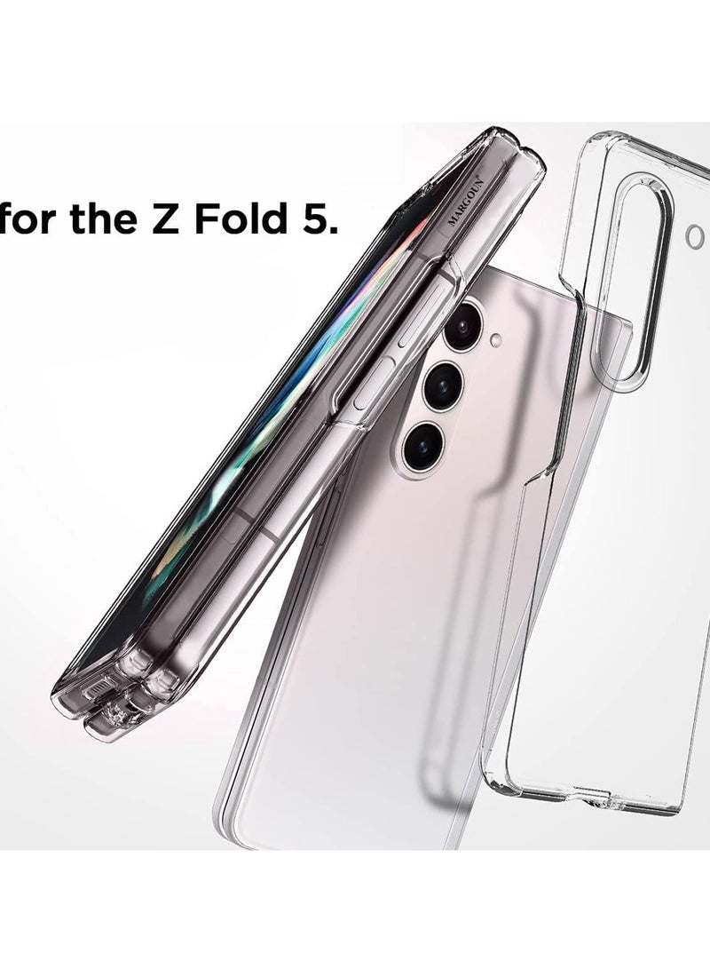 MARGOUN - Samsung Galaxy Z Fold 5 Foldable Scratch Resistant And Drop Protection Anti Yellowing Phone Case Clear - Image 1