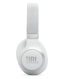 JBL Live 770NC Wireless Over-Ear Headphones With True Adaptive Noise Cancelling White  - Image 2