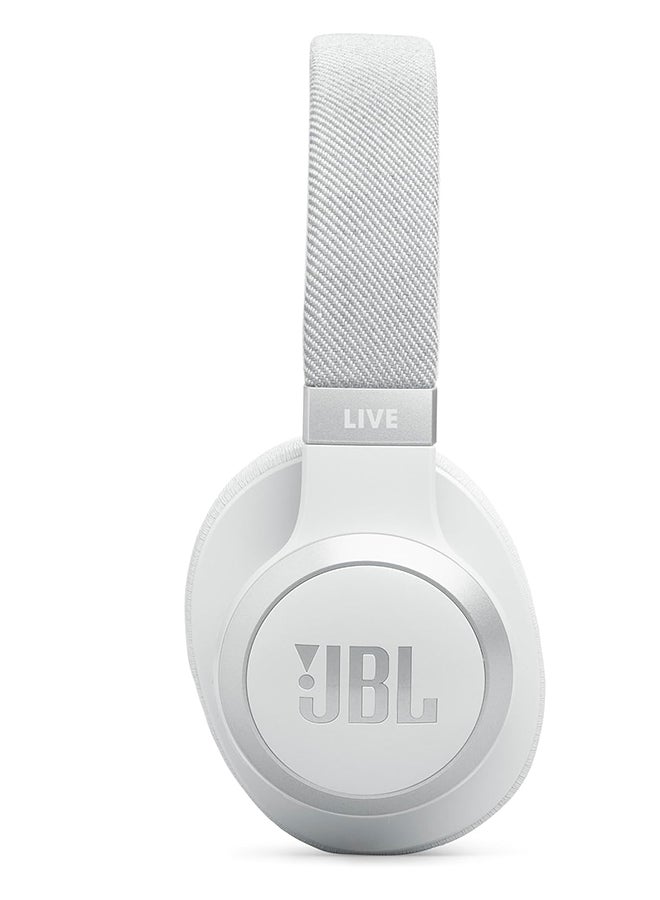 JBL - Live 770NC Wireless Over-Ear Headphones With True Adaptive Noise Cancelling White - Image 1