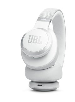 JBL Live 770NC Wireless Over-Ear Headphones With True Adaptive Noise Cancelling White  - Image 4