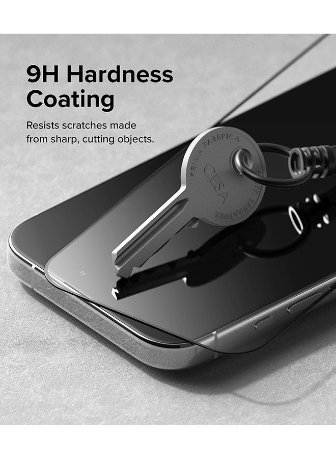 Ringke Cover Display Glass Compatible With iPhone 15 Plus 2023 Screen Protector Tempered Glass 9H Hardness Full Coverage Bubble-Free Anti Scratch Protective Film - With Installation Jig Clear - Image 5