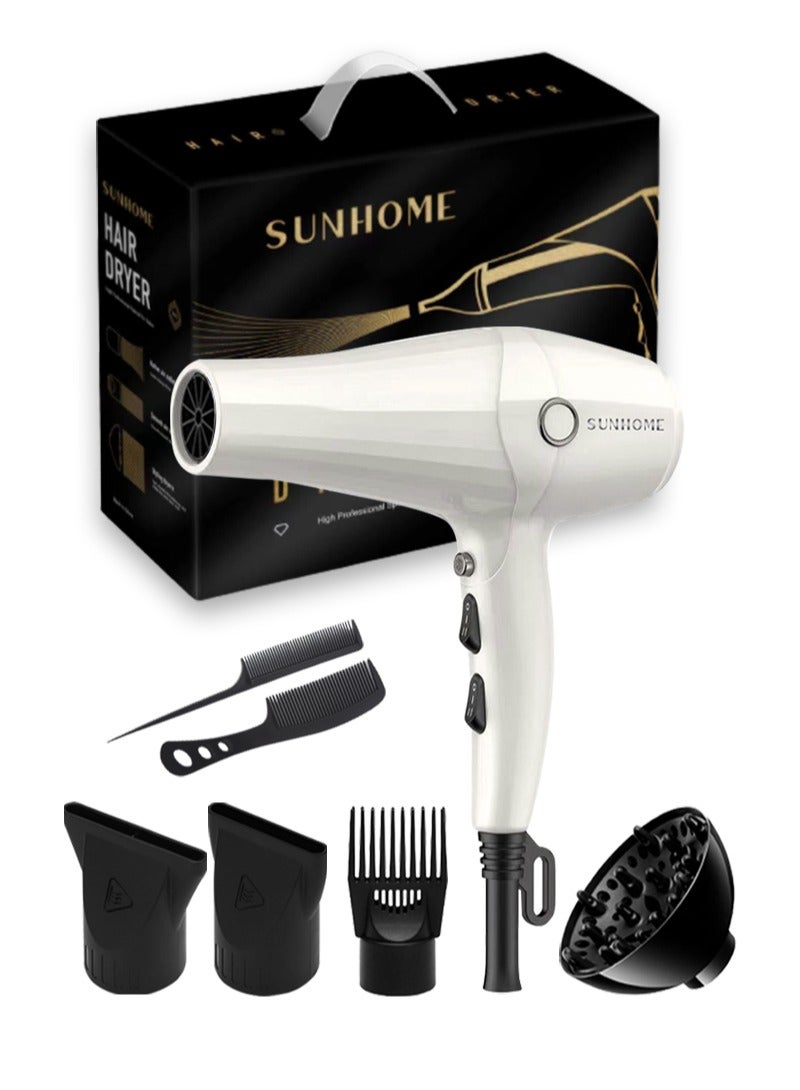 7-Piece Professional Hair Dryer Set, 2500W White - pnsku/N70003043V/45/_/1695360690/955e500d-b118-457a-9ffc-e67cf27a8faa