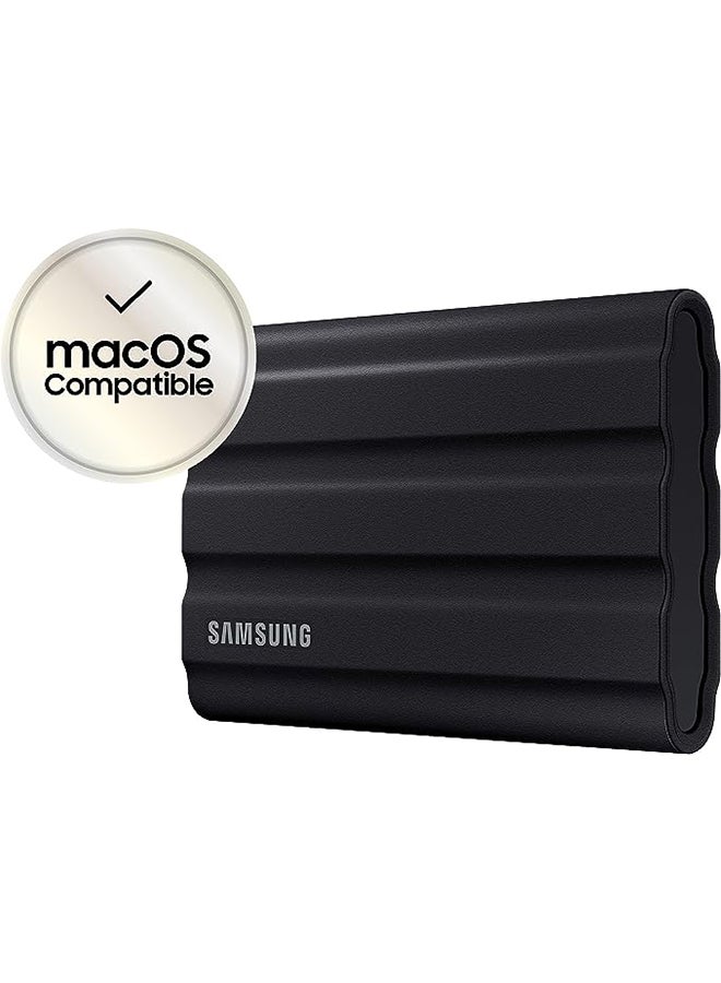 سامسونج T7 Shield Portable SSD 2 TB - USB 3.2 Gen.2 External SSD Black (MU-PE2T0S/EU) 2 TB 