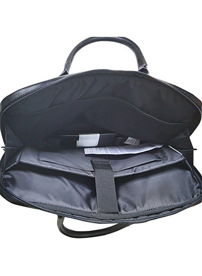 Lenovo Laptop Bag for Lenovo ThinkPad T300 15.6 inch Leather Shoulder Bags Unisex Notebook Briefcase (15.6") black - Image 4