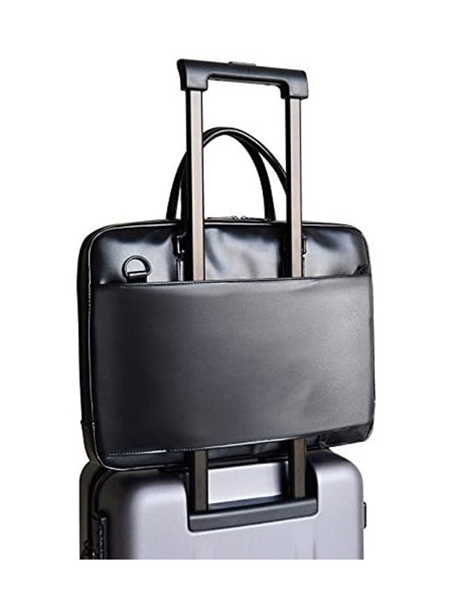 Lenovo Laptop Bag for Lenovo ThinkPad T300 15.6 inch Leather Shoulder Bags Unisex Notebook Briefcase (15.6") black - Image 2