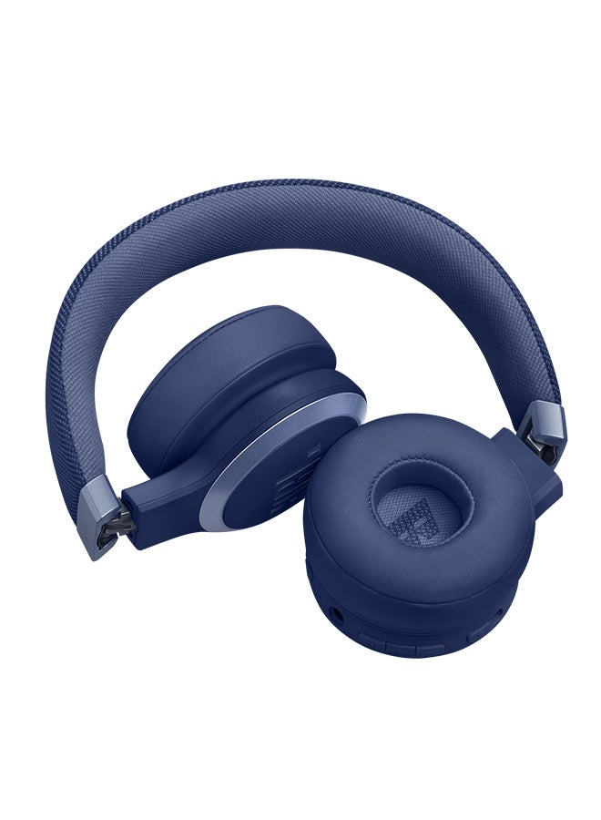 JBL - Live 670NC Wireless On-Ear Headphones With True Adaptive Noise Cancelling Blue - Image 1