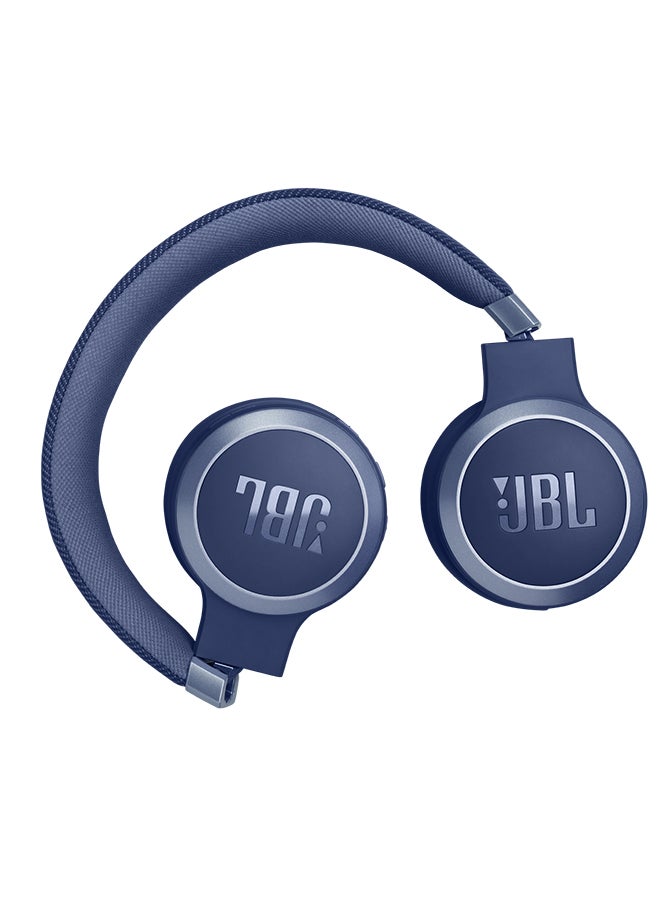 JBL - Live 670NC Wireless On-Ear Headphones With True Adaptive Noise Cancelling Blue - Image 1