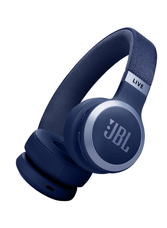JBL - Live 670NC Wireless On-Ear Headphones With True Adaptive Noise Cancelling Blue - Image 1
