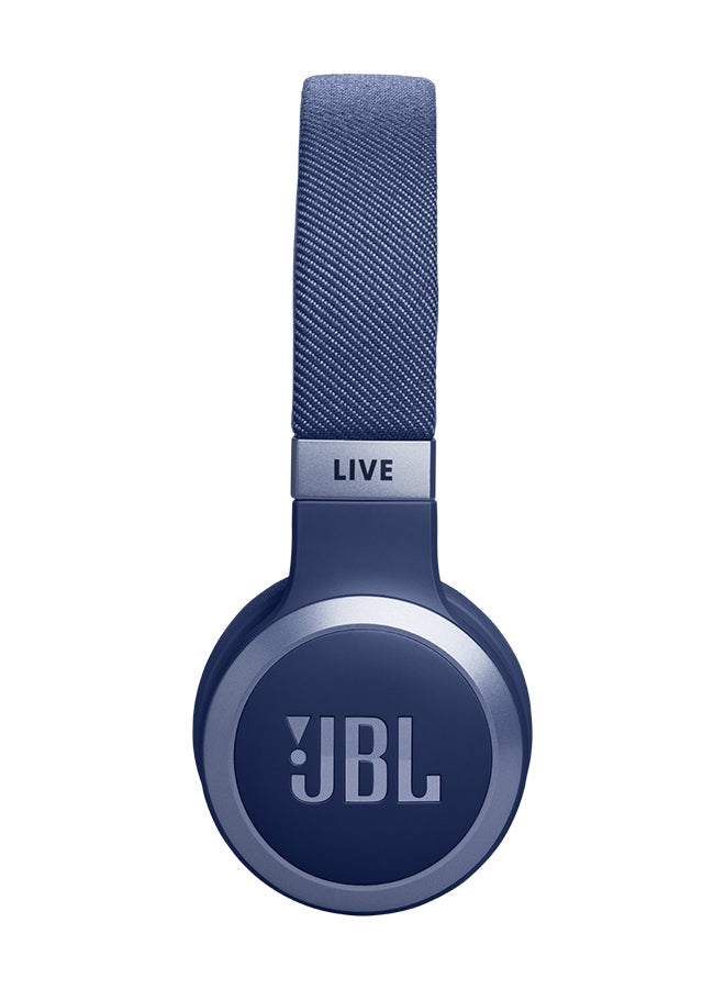 JBL - Live 670NC Wireless On-Ear Headphones With True Adaptive Noise Cancelling Blue - Image 1
