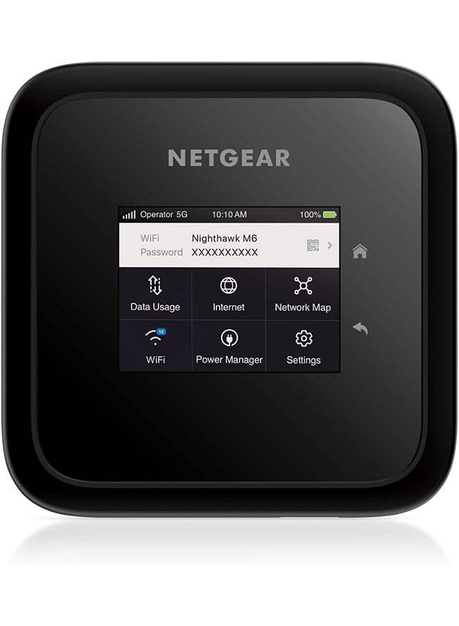 Nighthawk M6 Pro (MR6150) 3.6 Gbps, 5G WiFi 6 Router with SIM Card, 5G Box Connects up to 32 Devices, 5G Modem, 5G WiFi Key, 5G Hotspot 5G Compatible with all operators and sims Black