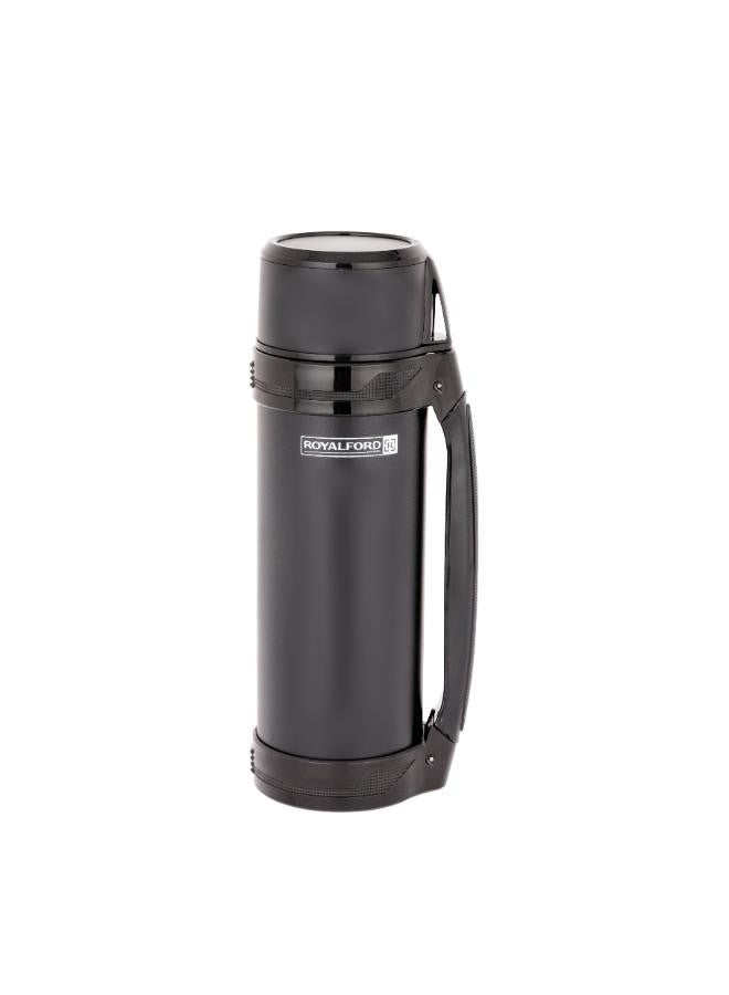 Royalford - Stainless Steel Travel Vacuum Bottle Thermos With Handle Black - Image 1