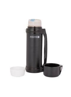 Royalford Stainless Steel Travel Vacuum Bottle Thermos With Handle Black  - Image 1
