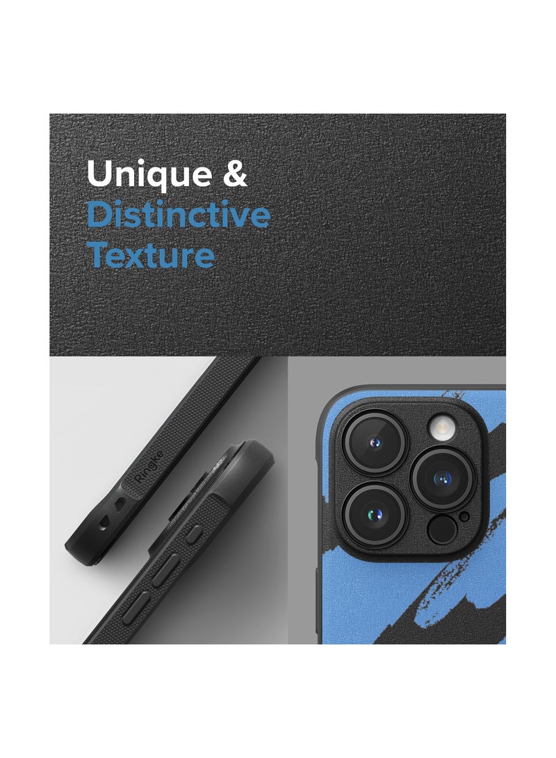 Ringke Onyx Design Compatible With Apple iPhone 15 Pro Max Case Cover Rugged Flexible Durable Anti-Slip TPU Protection Shockproof Apple iPhone 15 Pro Max Back Cover Blue Brush - Image 3