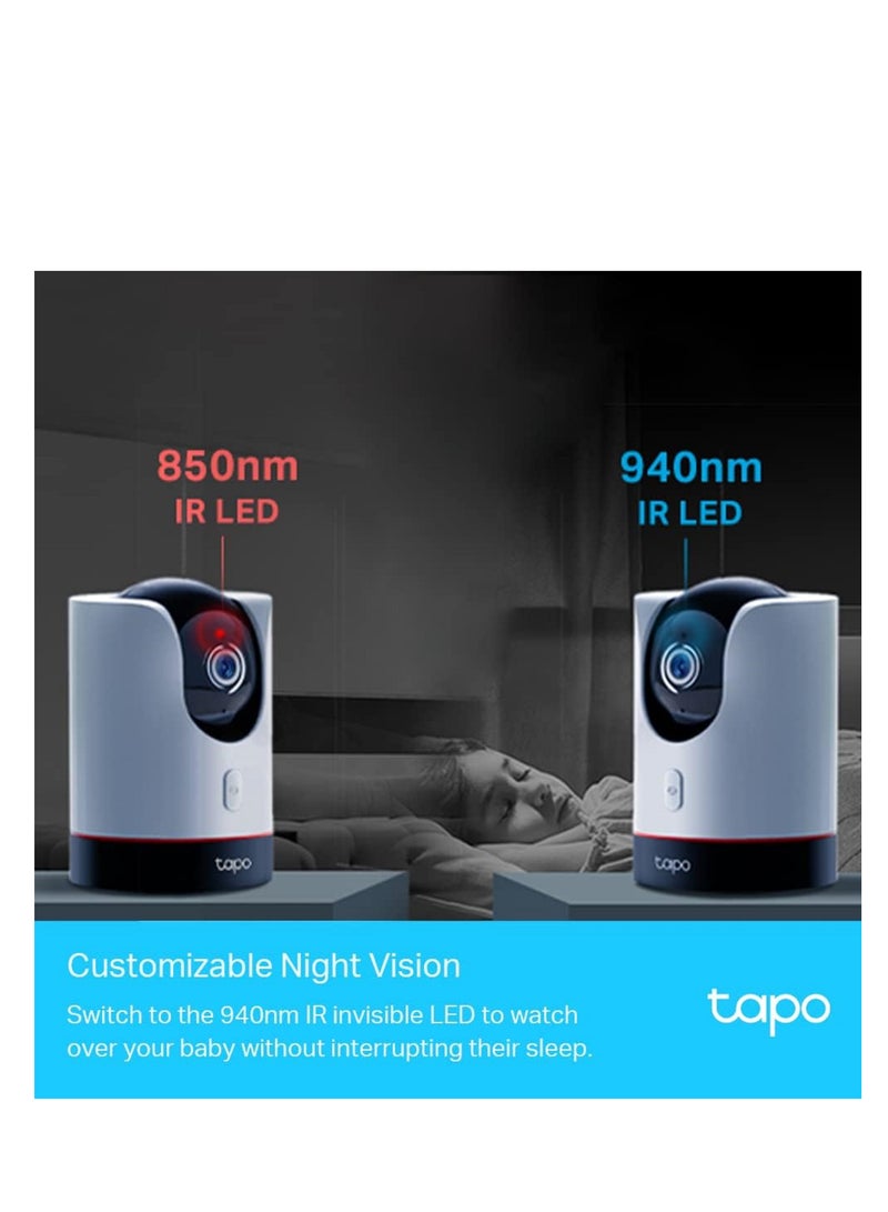 TP-LINK - Tapo C225 Pan/Tilt Smart Security Camera, Indoor CCTV, Smart AI Detection And Notification, Starlight Sensor, 2K QHD, Night Vision Works With Alexa And Google Home, 512GB SD Storage - Image 1