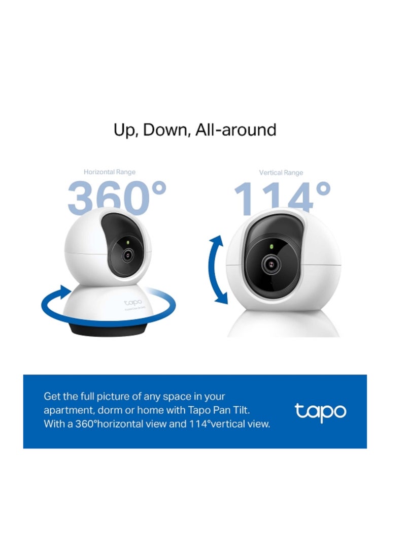 Tapo C220 4MP/2K Pan/Tilt AI CCTV WIFI، كاميرا IP لاسلكية مع كشف ذكي بالذكاء الاصطناعي، إخطارات، الحيوانات الأليفة، الأشخاص، المركبات واكتشاف بكاء الأطفال - pnsku/N70003170V/45/_/1695366091/187505aa-aab8-4a44-8f68-9ea1966d0767