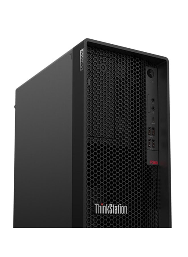 Lenovo - P360 TWR Tower PC, Core i9-12900K Processor/64GB RAM/1TB SSD/Integrated Graphics/Windows 11 Pro Black - Image 1