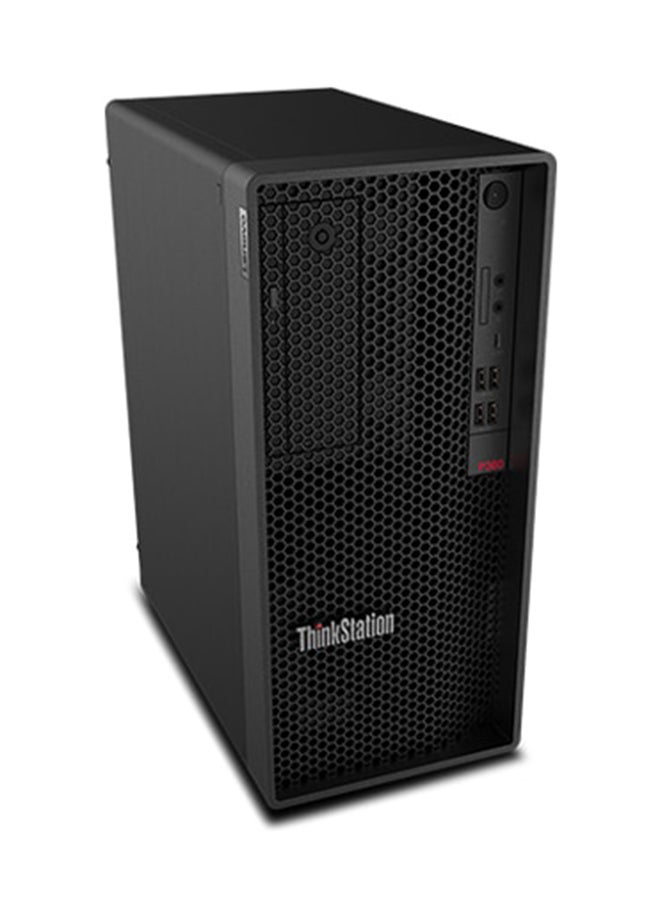 Lenovo - P360 TWR Tower PC, Core i9-12900K Processor/64GB RAM/1TB SSD/Integrated Graphics/Windows 11 Pro Black - Image 1